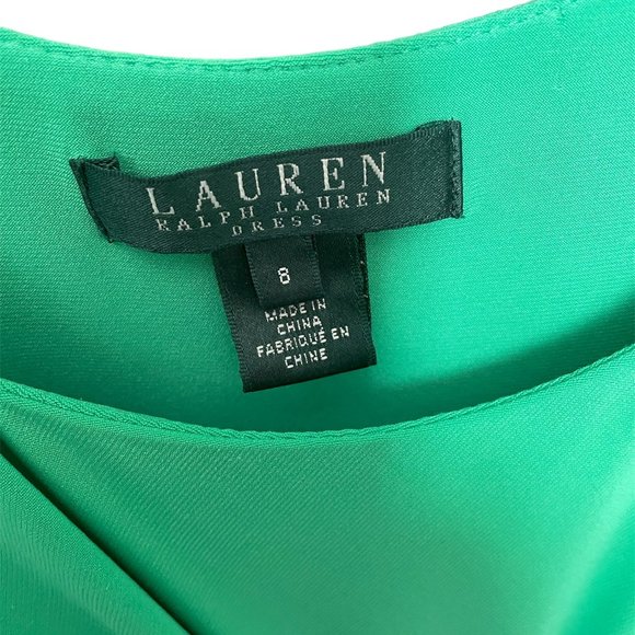Vintage Rare Ralph Lauren Wedding Guest Elegant Scoop Knot Emerald Maxi Dress 8 - Picture 3 of 13